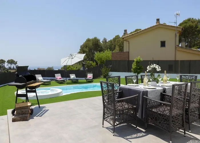 Chillout House With Heated Pool 29 C Sea & Mountain View Santa Susanna